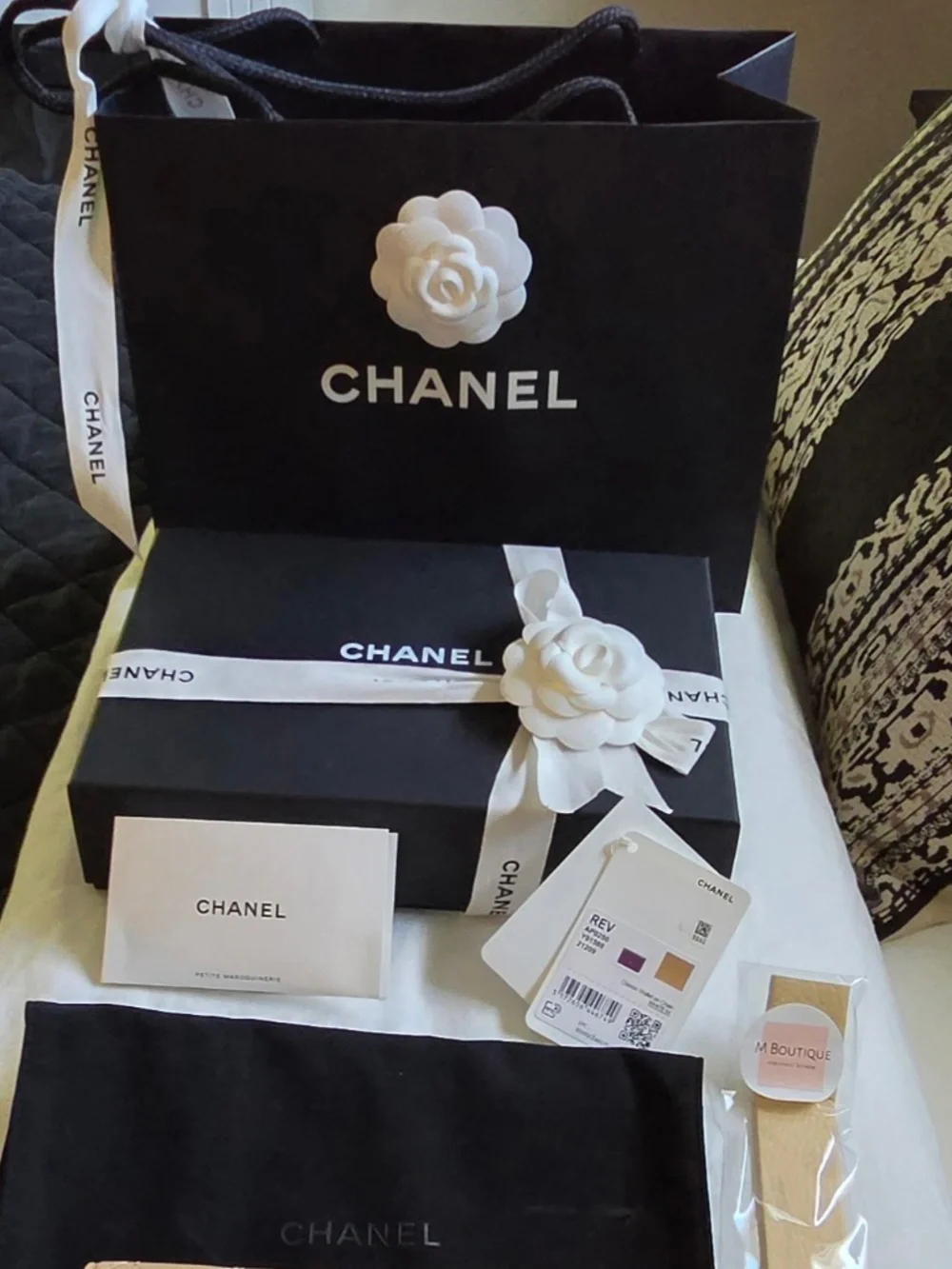 CHANEL Classic Wallet on Chain WOC Beige Caviar Silver Hardware